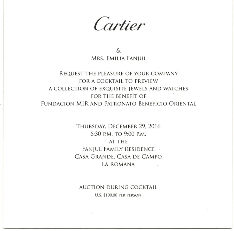 Invitacion evento Cartier
